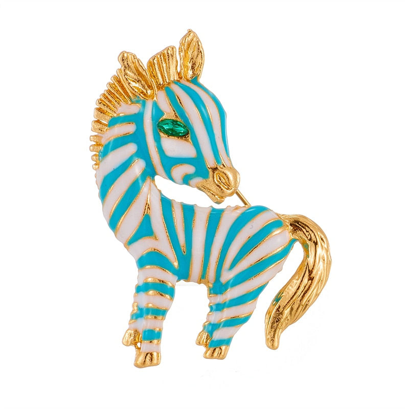 Alloy 2-Color Zebra Brooches Pins Jewelry Gifts