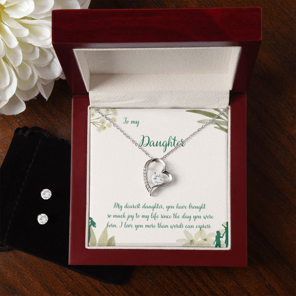 87 Forever Love Necklace and Cubic Zirconia Earring Set