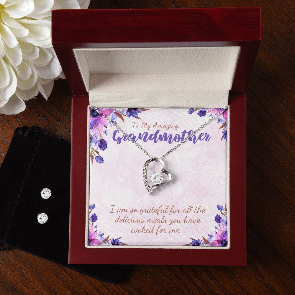 57 Forever Love Necklace and Cubic Zirconia Earring Set