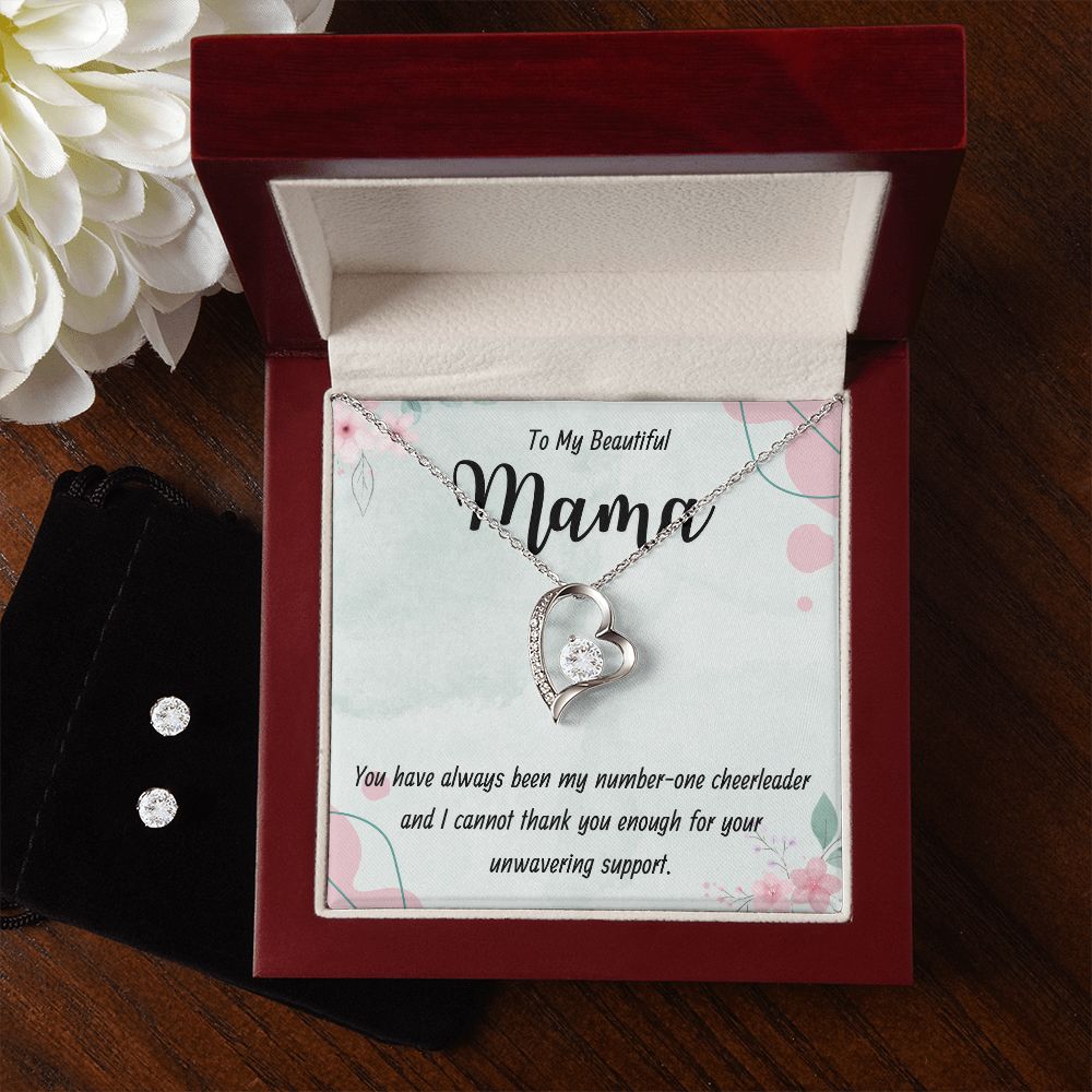 49 Forever Love Necklace and Cubic Zirconia Earring Set