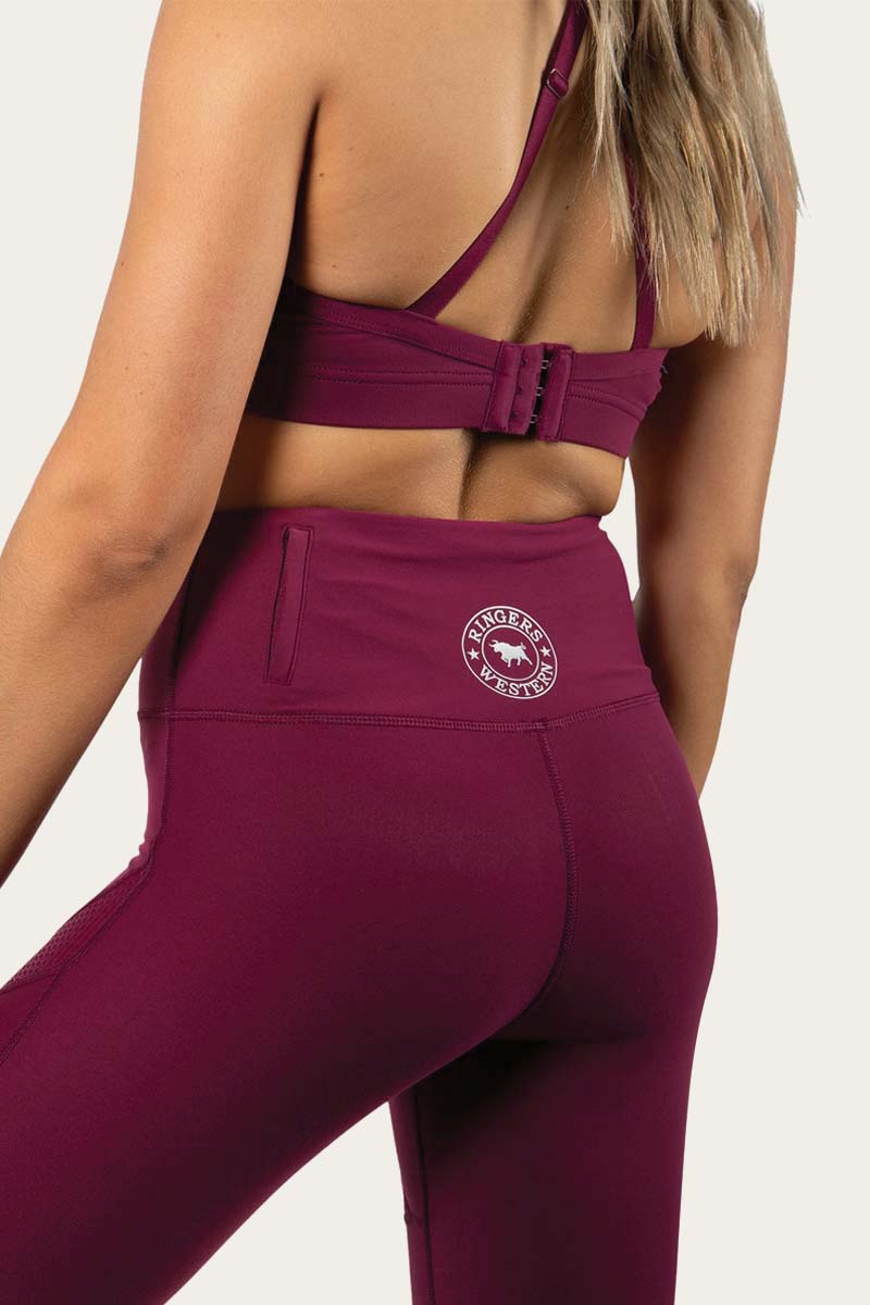 Adelaide Womens Full Length Tights - Cabernet