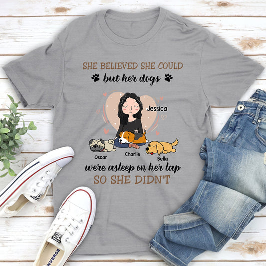 Asleep On Her Lap - Personalized Custom Unisex T-shirt