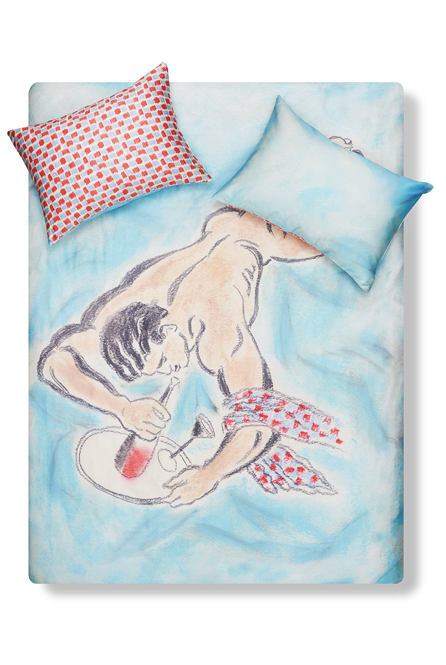 "Beschwipster Jüngling" Artist Bedding by Ursula Rodel & Landesmuseum Zürich X ZigZagZurich - PRE-ORDER-Artist & Designer Bedding Collection-ZigZagZurich