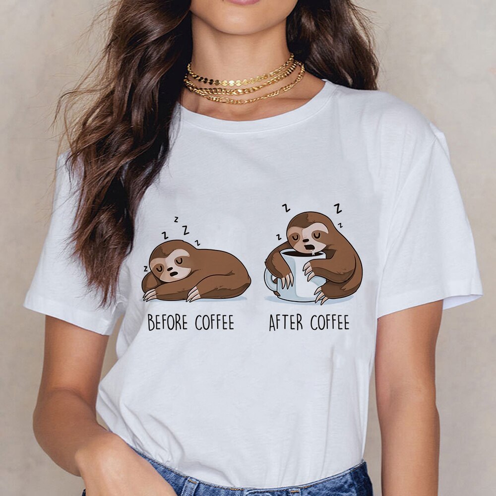 Alpaca Animal Punk Tshirt  Round Neck Attractive Design