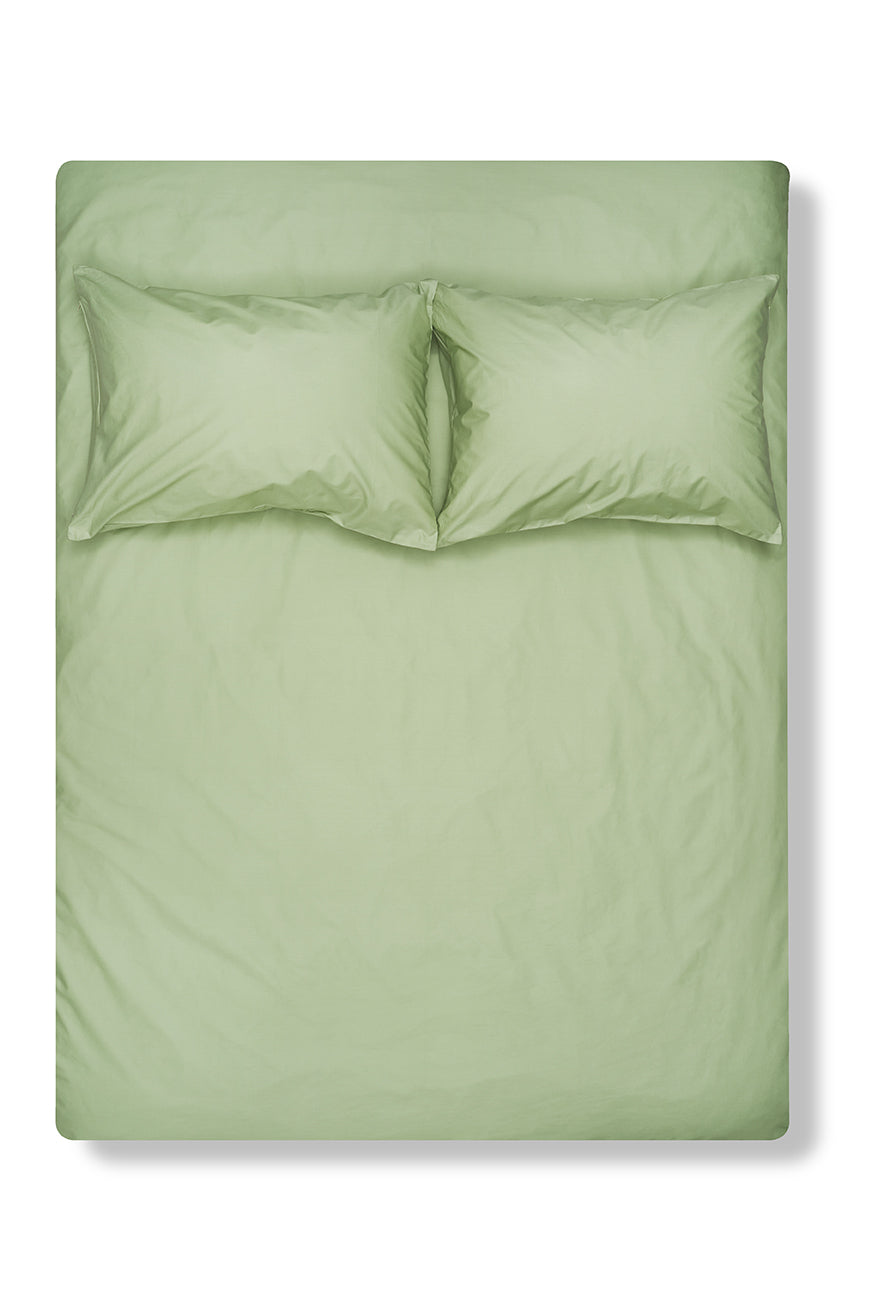 "Lotus Green" Pima Cotton Percale Bedding-Percale Bedding-ZigZagZurich