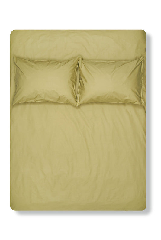 "Olive Green" Pima Cotton Percale Bedding-Percale Bedding-ZigZagZurich