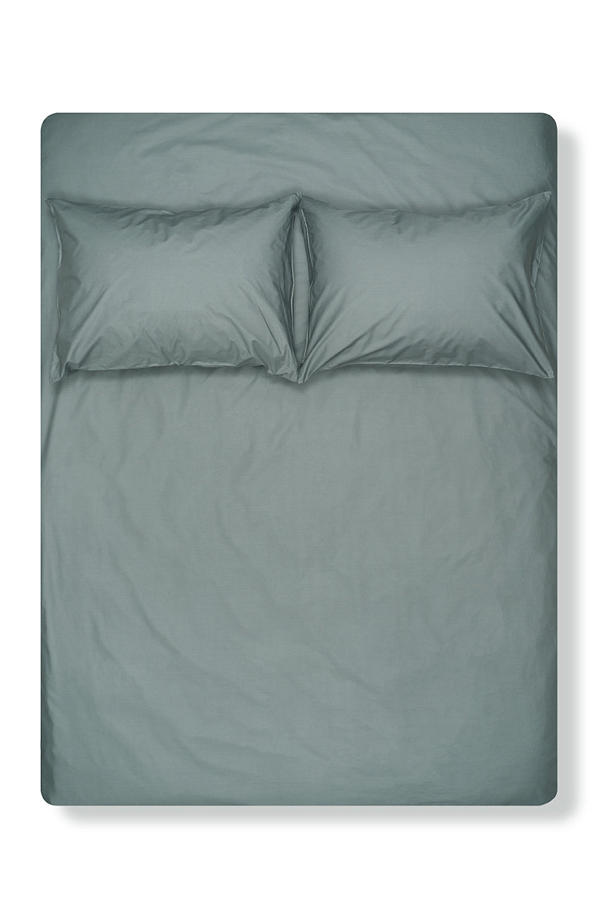 "Petrol" Pima Cotton Percale Bedding-Percale Bedding-ZigZagZurich