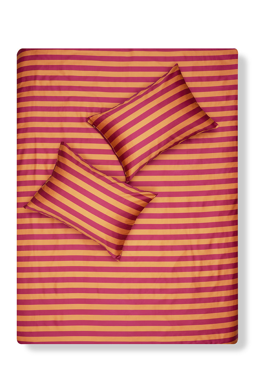 "Stripe Savvy Burnt Orange" Artist Bedding Collection by Michele Rondelli