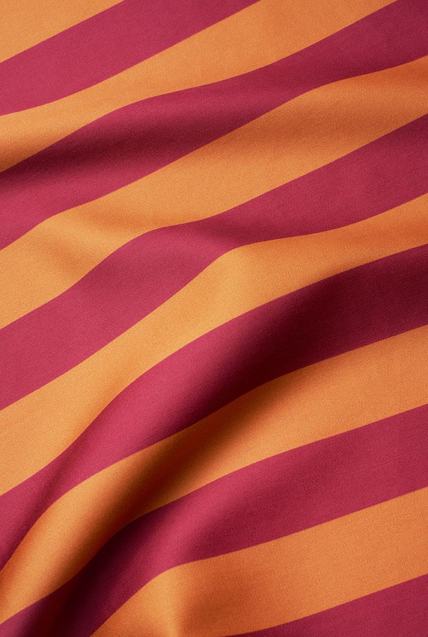 "Stripe Savvy Burnt Orange" Artist Bedding Collection by Michele Rondelli