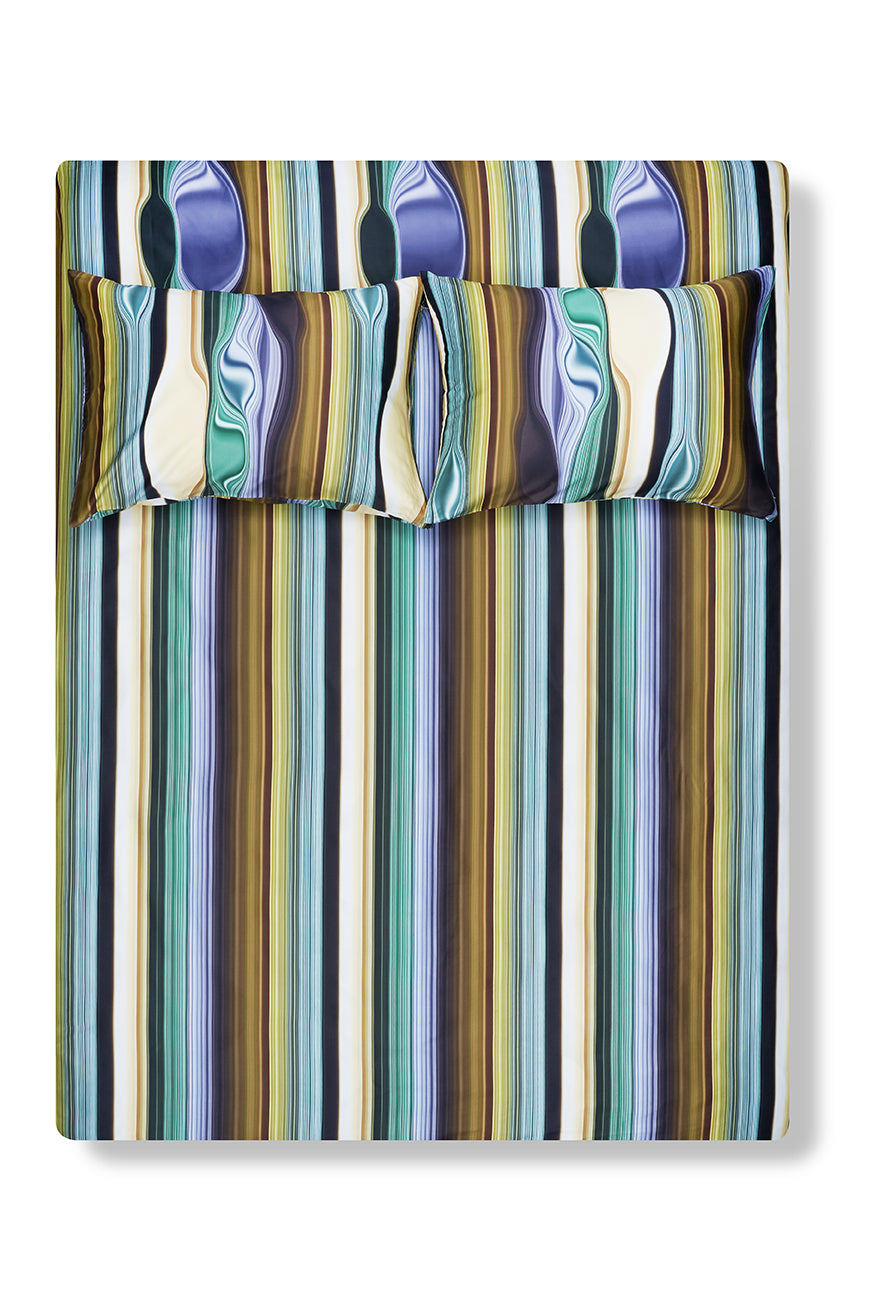 "Stripe Tease Watermarks One" Artist Bedding Collection by Michele Rondelli
