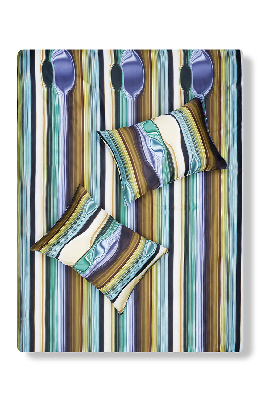 "Stripe Tease Watermarks One" Artist Bedding Collection by Michele Rondelli