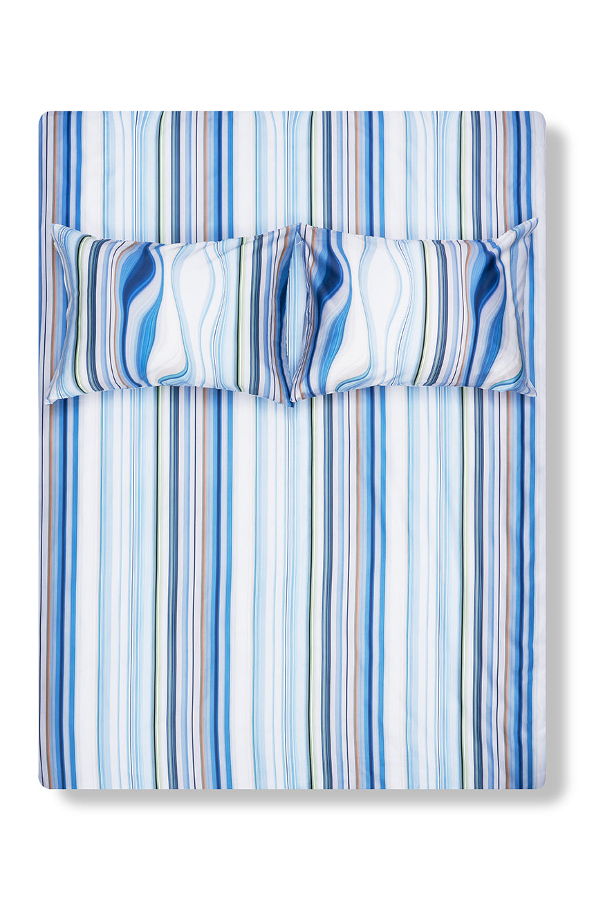 "Stripe Tease Watermarks Two" Artist Bedding Collection by Michele Rondelli