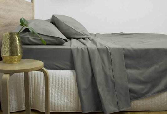 Ardor Queen Size 3000TC Cotton Rich Sheet Set (Charcoal Color)