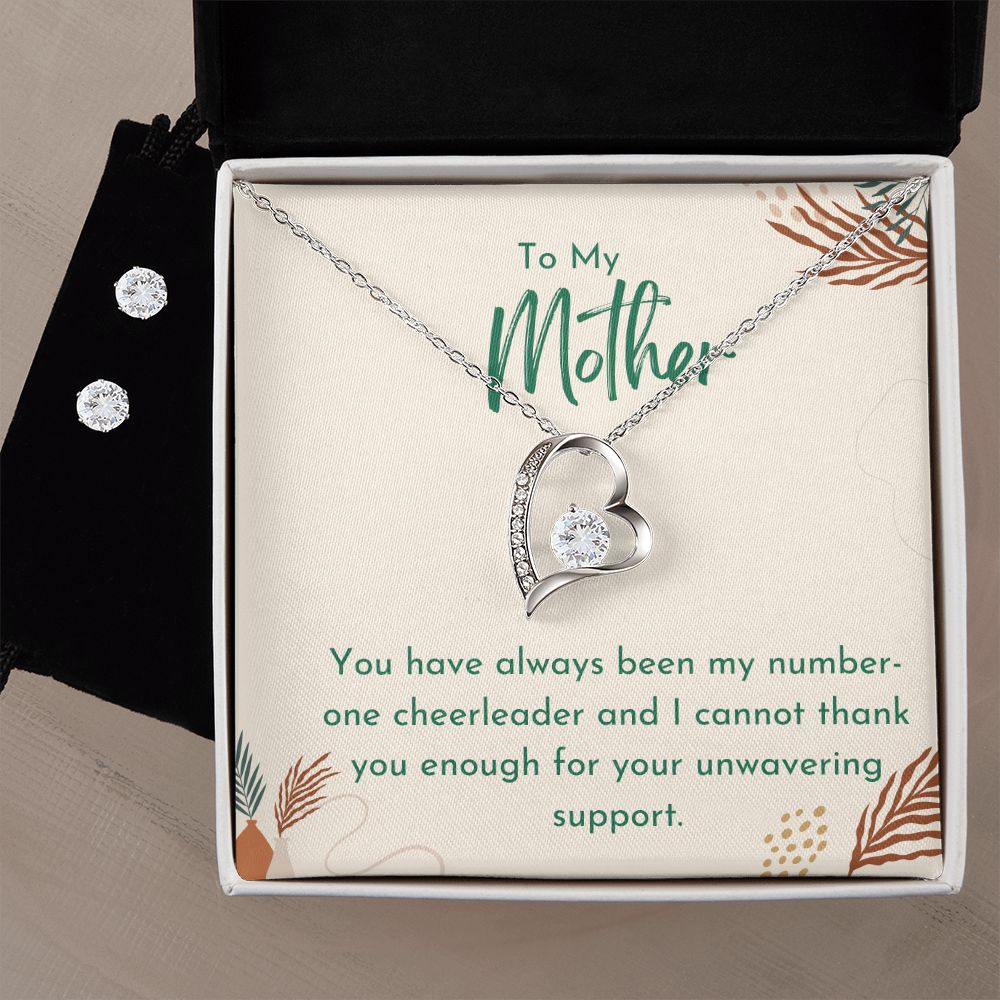 78 Forever Love Necklace and Cubic Zirconia Earring Set