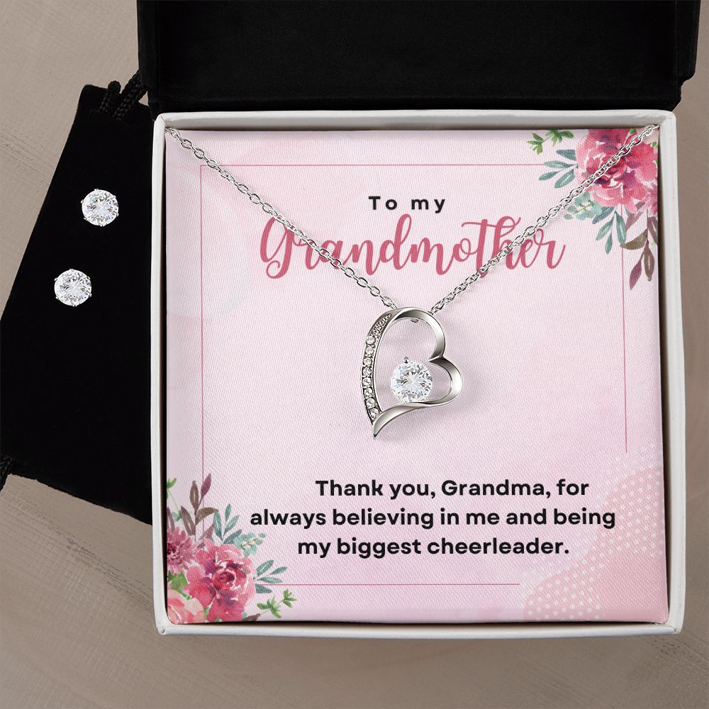 51 Forever Love Necklace and Cubic Zirconia Earring Set