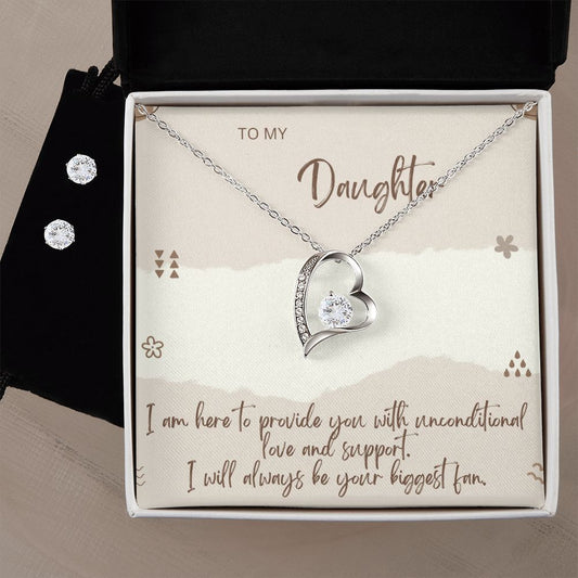 97 Forever Love Necklace and Cubic Zirconia Earring Set