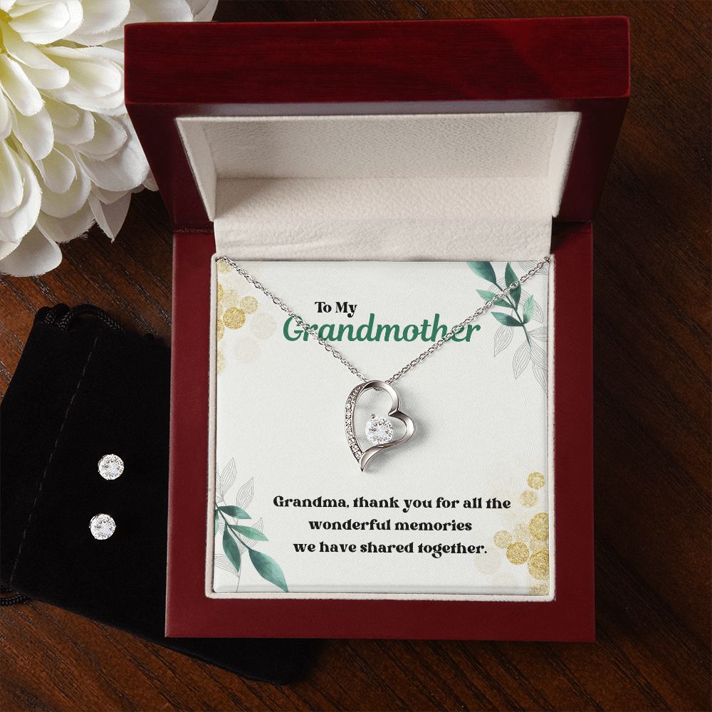 79 Forever Love Necklace and Cubic Zirconia Earring Set