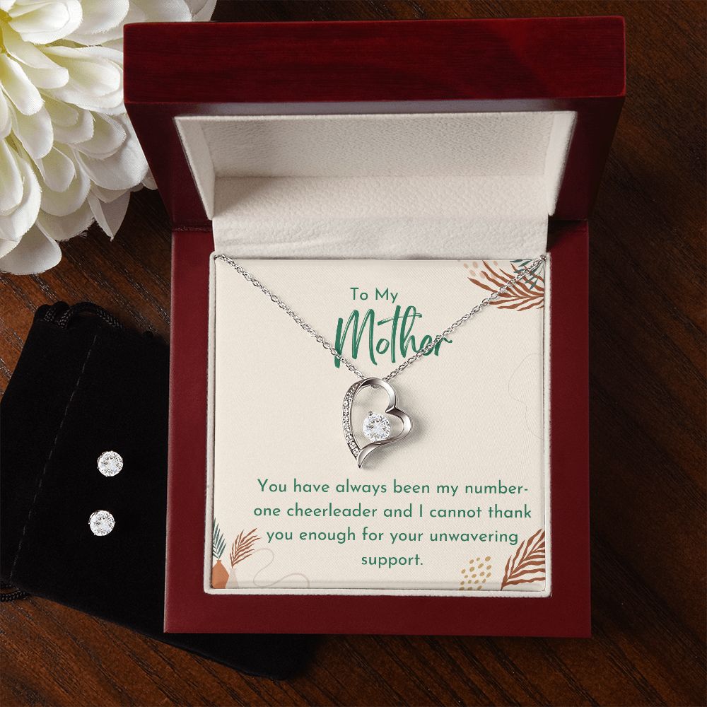 78 Forever Love Necklace and Cubic Zirconia Earring Set