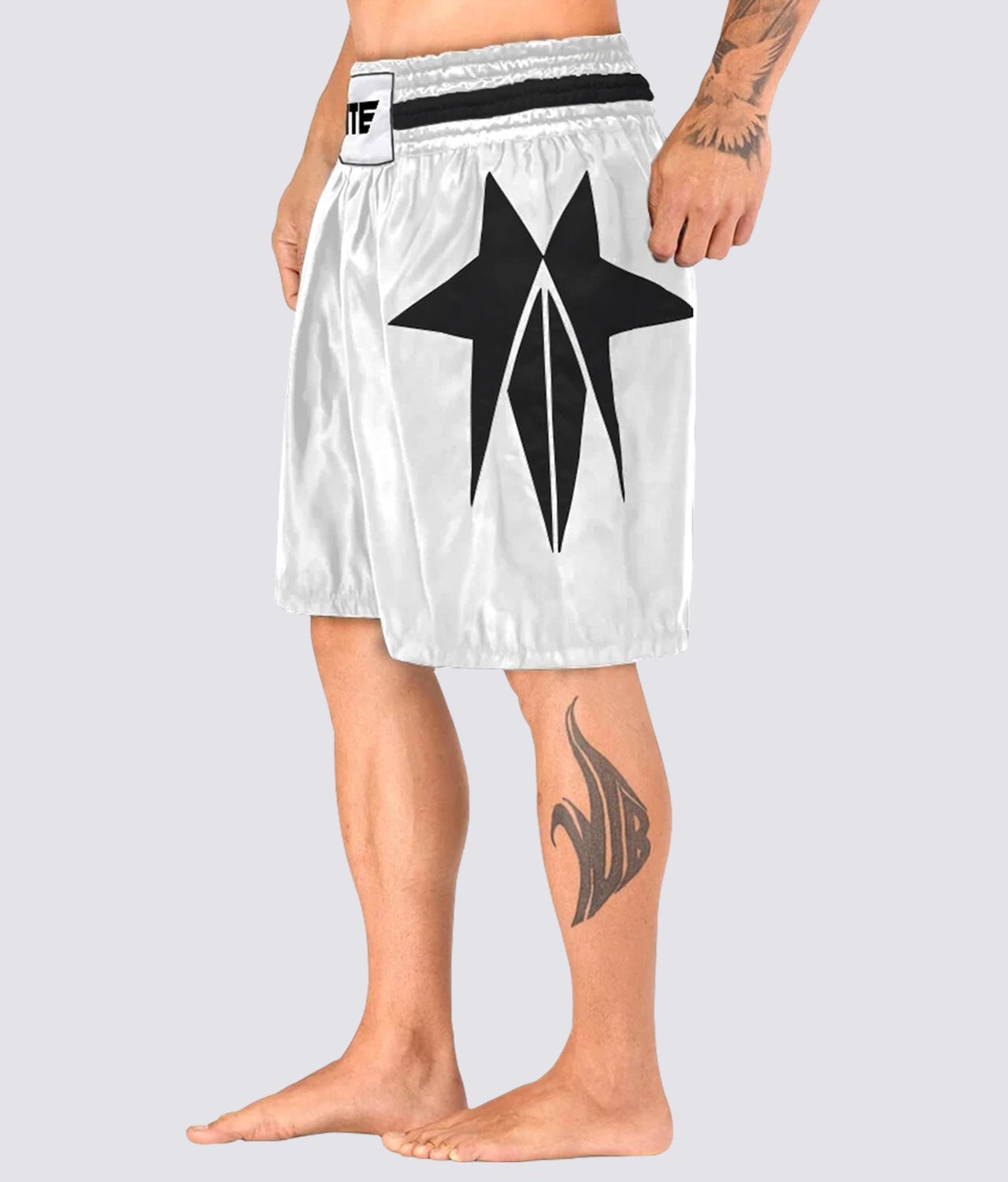Adults' Star White/Black Boxing Shorts
