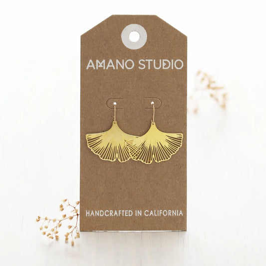 Amano Studio - Ginkgo Leaf Earrings
