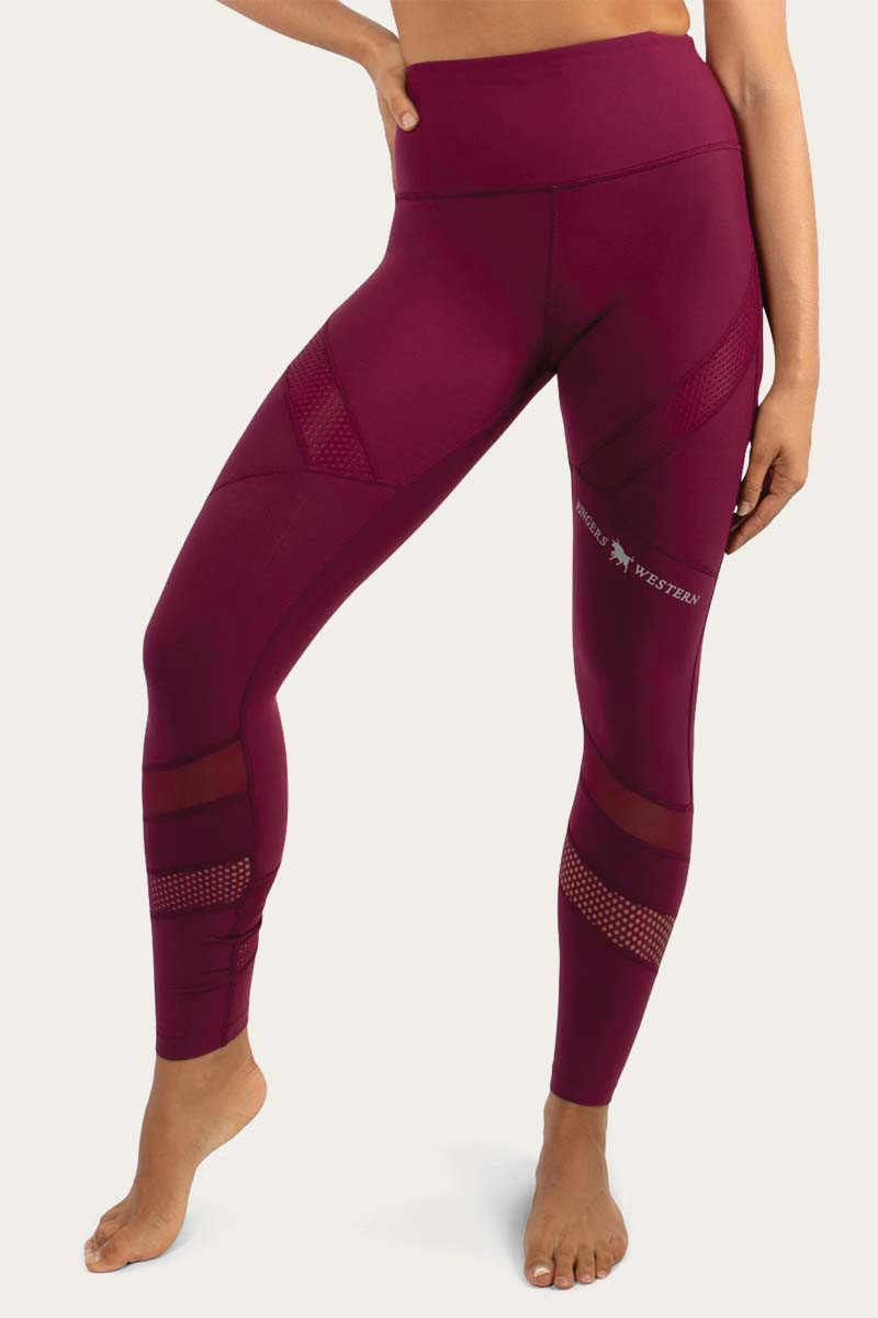 Adelaide Womens Full Length Tights - Cabernet